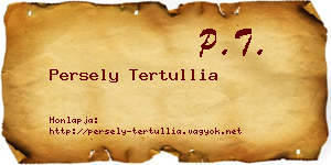 Persely Tertullia névjegykártya